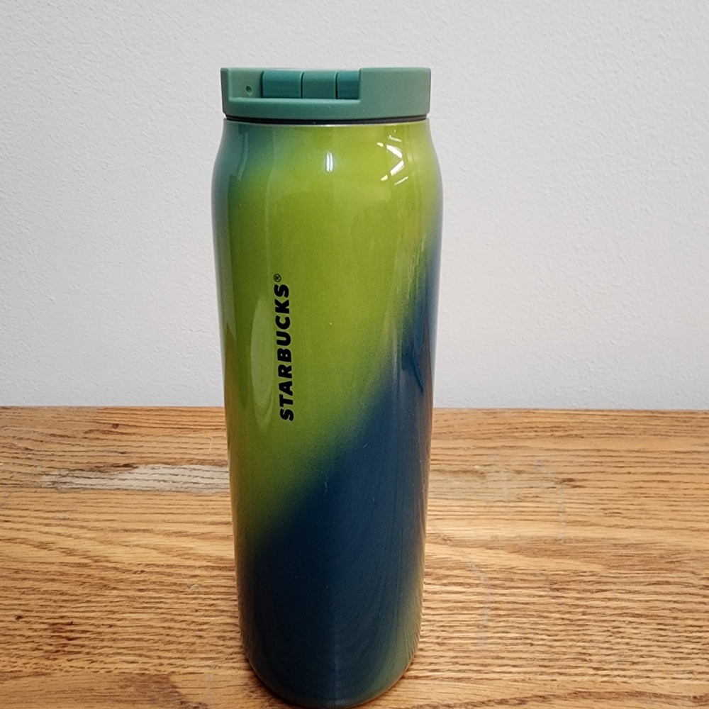 Starbucks 2022 Blue Green 20 Fl Oz Insulated Metal Travel Tumbler NEW